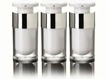 

2017 New 15ML Refillable Airless Lotion Pump Bottle acrylic round airless bottle, vacuum pump bottle, cosmetic bottle, plas