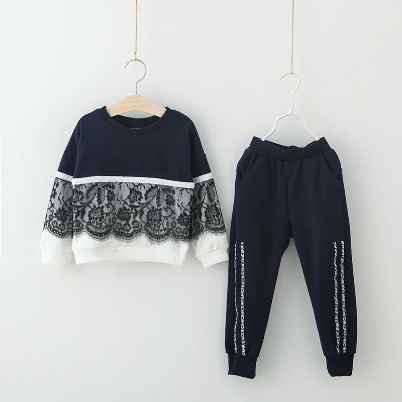 Детская одежда г. Осенне-зимний комплект одежды для маленьких девочек, футболка+ штаны комплект из 2 предметов детский спортивный костюм для девочек, комплекты одежды