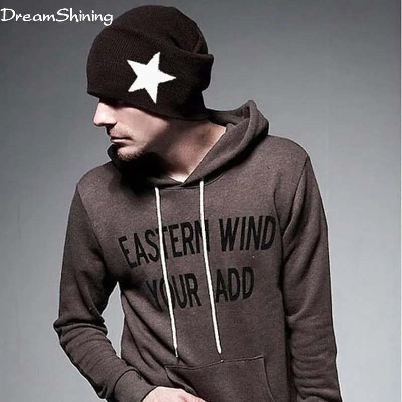 

2017 New  Women Men Hot Sales Unisex Pentacle Star Warm Skull Beanie Hip Hop Knit Cap Ski Crochet Cuff Winter Hat