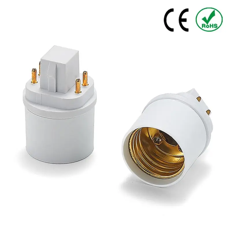 

GX24Q to E27 Adapter Lamp Holder Converter GX24 to E26 Power Adapter Lamp Base Socket LED Light Bulb Holder Extension Plug