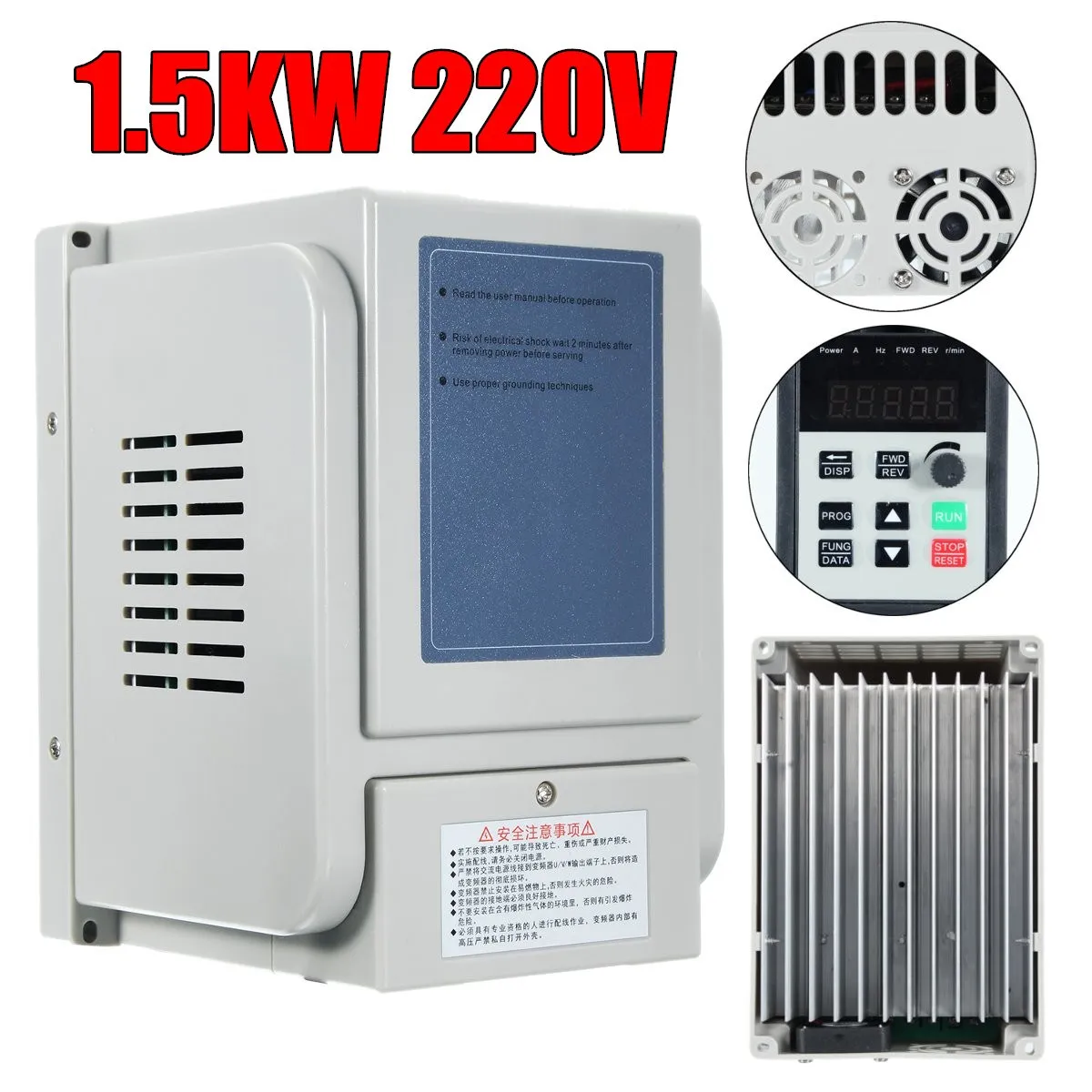 

Brand New 1.5KW 2HP 8A 220V AC Single Phase Variable Frequency Drive Inverter VFD