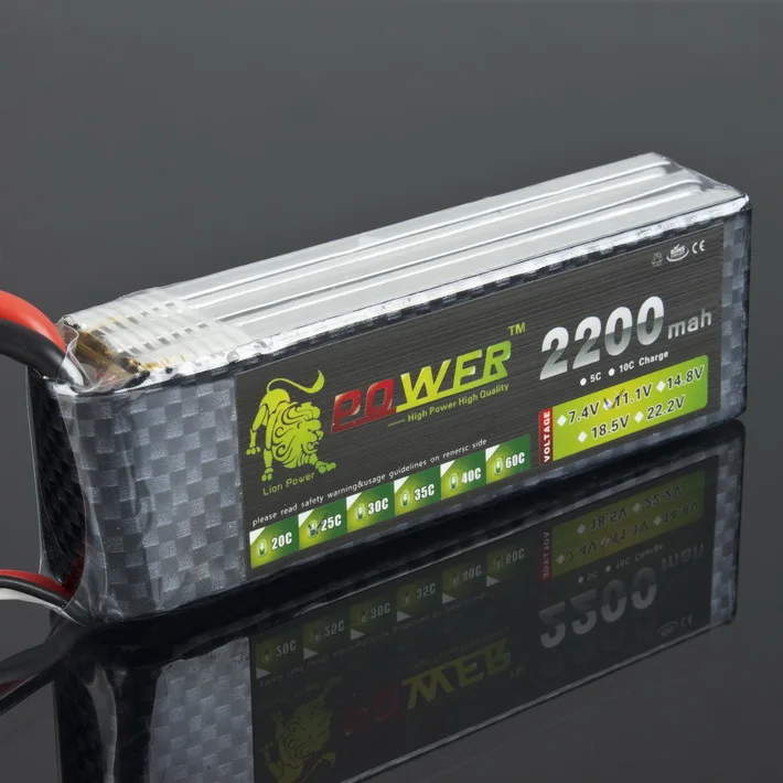 

1pcs Lion Power lipo battery 3s 11.1v 2200mah 25c MAX 45C AKKU LiPo RC Battery For Rc Trex 450 Helicopter