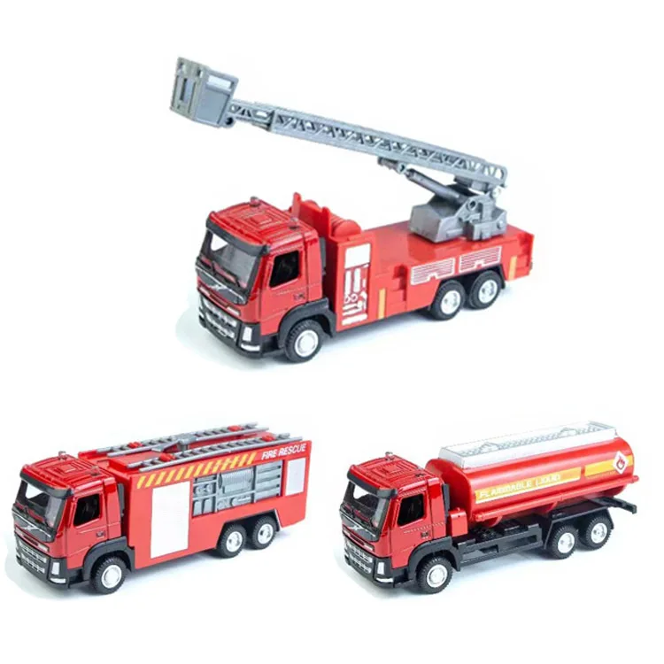 Red 1:50 3 шт./компл. сплав скольжения Инженерная Военная пожарная машина модели
