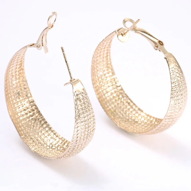 YANG& RH серебряные/золотые серьги-кольца в стиле панк для женщин и девушек, модные простые серьги с большими кругами и круглыми петлями, подарок в стиле ретро, Aros - Окраска металла: Rose Gold