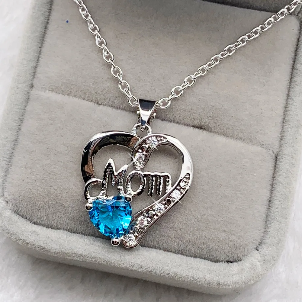 Тренд новый в форме сердца английские буквы I love mom's Day charm женское ожерелье с