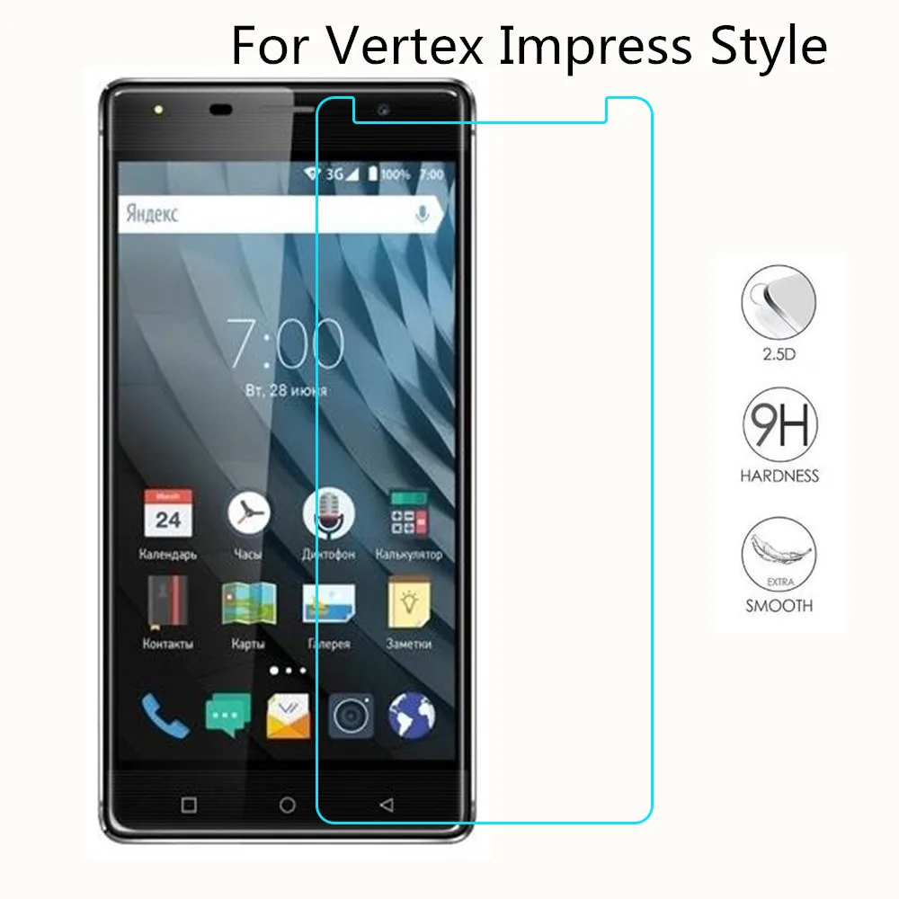 Smartphone Tempered Glass For Vertex Impress Style 9H Explosion-proof Protective Film Screen Protector cover phone
