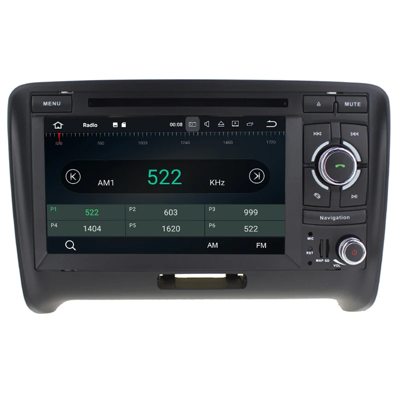 Top HIFIF 1024*600 qUAD Core Android 7.1 CarDVD Player for AUDI TT 2006-2013 GPS Navigation Radio RDS Stereo System 2GB RAM 16GB ROM 2
