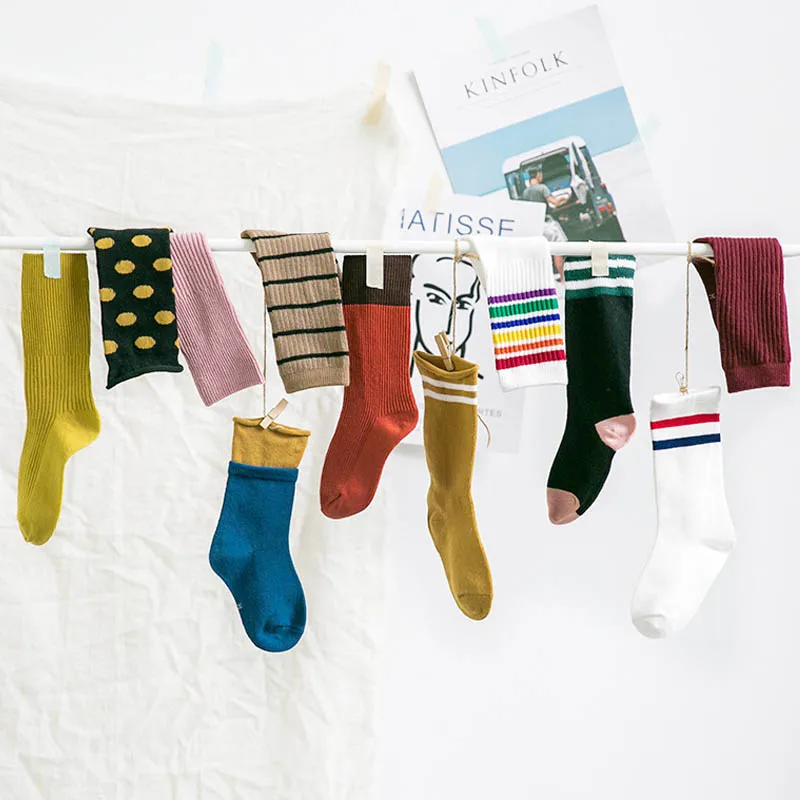 

Knee Socks Baby Gir Girl Tao Baby Boys Girls Socks Anti Slip Skid Resistance Leg Warmers Stripes Cotton Stocking 2019 Autumn
