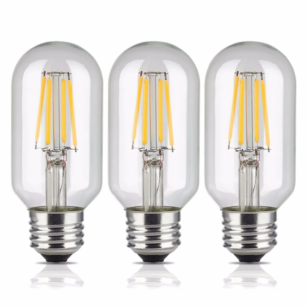 

3Pack T45 LED Edison Filament Bulb 4W E27 AC220V Vintage LED Bulb High illumination Warm White Replacement 40W Incandescent Bulb