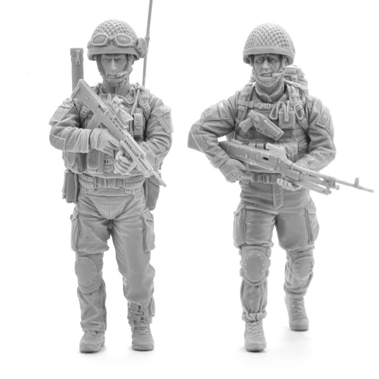 1/35 Resin Warrior Model Modern British Army Paratroopers 2pcs 352in