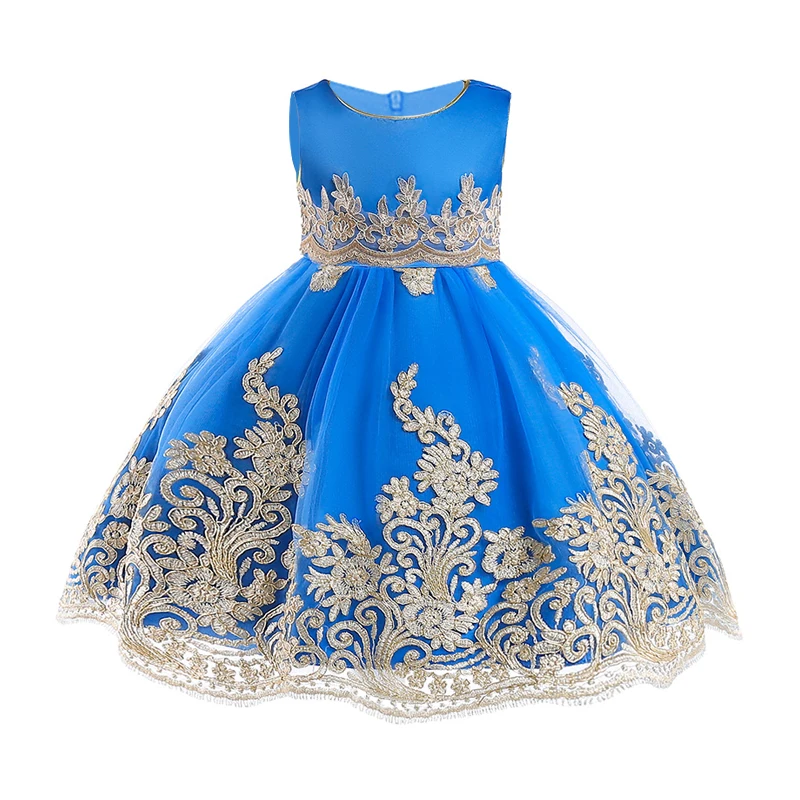 

Kids Flower girl Dresses for Girls Embroidery Ball Gown Baby girl Princess Wedding Party Costumes Girls Christmas