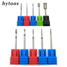 HYTOOS 10PCS Diamond Nail Drill Bit Kit 3/32″ Rotary Burr Cuticle Clean Bits For Manicure Drill Accessories Manicure Cutter