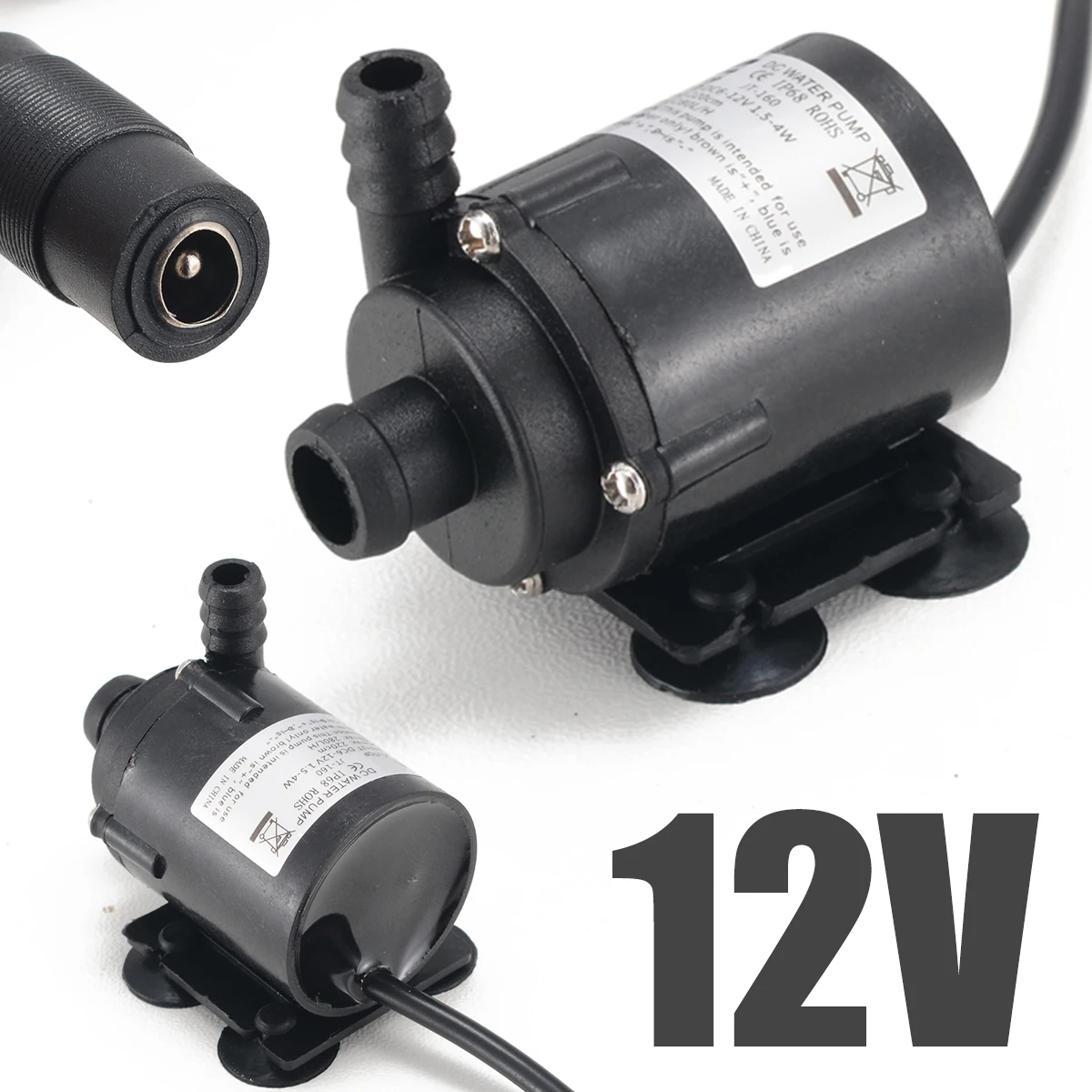 

New Mini Water Pump 280L/H 12V DC Brushless Small Submersible Motor Water Cooling Pump Garden Pond with Female Plug