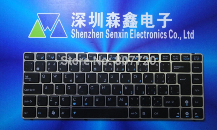 Фото Бесплатная доставка 100% новая Чешская клавиатура для ASUS UL30 U30 UL30A UL30V UL80 черная с серебряной рамкой №1