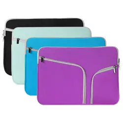 Модные Ultrabook чехол двойной карман на молнии сумка для ноутбука MacBook Air Pro Retina Тетрадь Sleeve сумка 11 "13" 15 "Бесплатная доставка