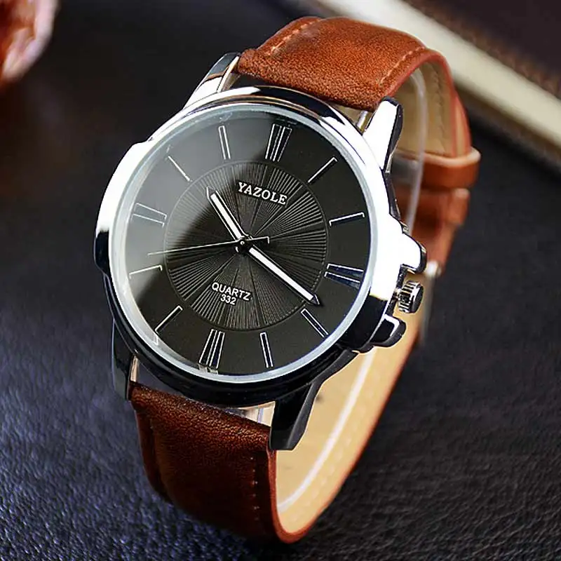 YAZOLE модные роскошные Брендовые Часы новые мужские классические кожаные кварцевые часы мужские часы простые деловые наручные часы TT@ 88 - Цвет: color 2