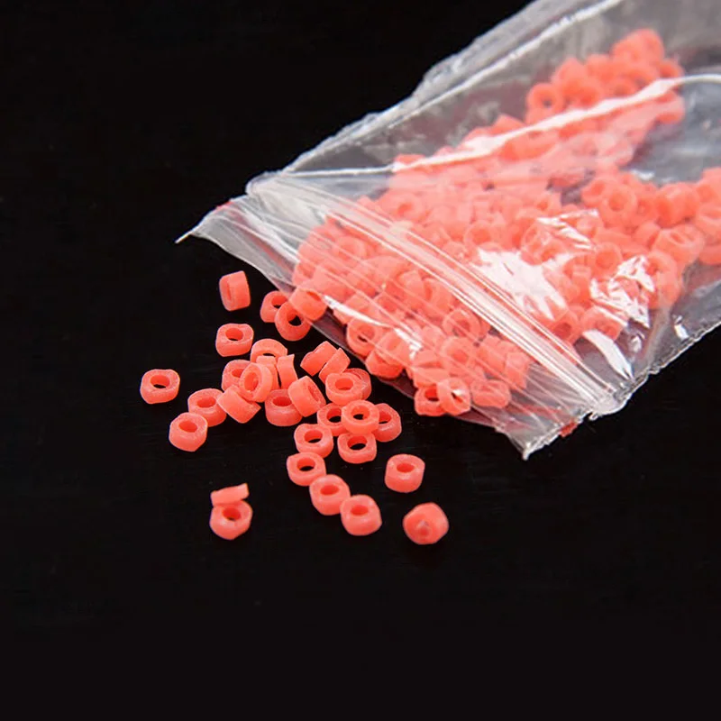 

YNKOO Red Insect Clip On Bait Leather Case Red Worm Rubber Band Round Rubber Band Hook Portable Fishing Accessories