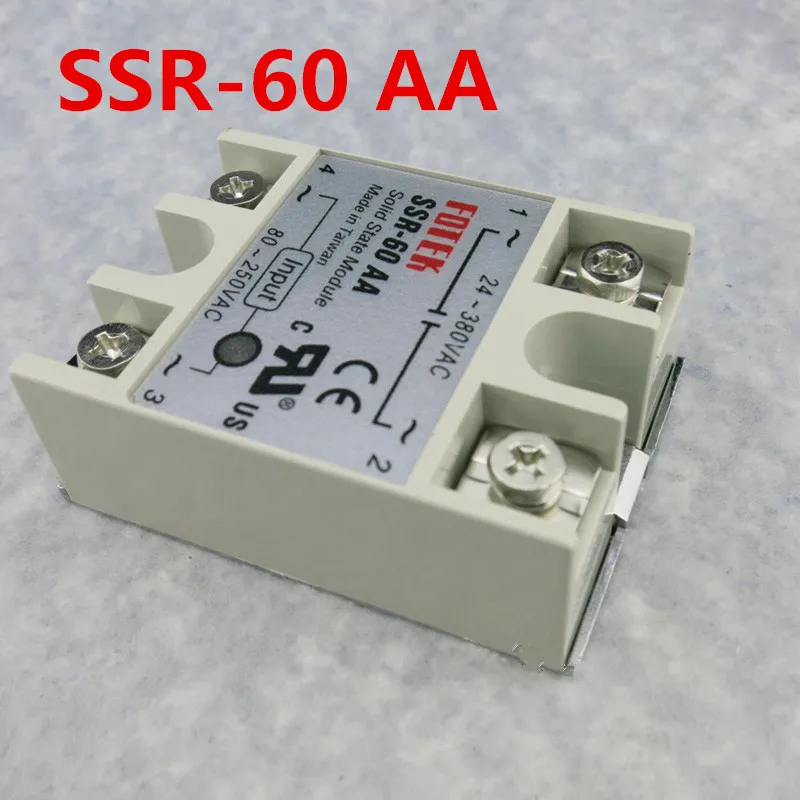 1 Piece Solid State Relay SSR AC Control AC SSR 60 AA 80 250V AC To 24