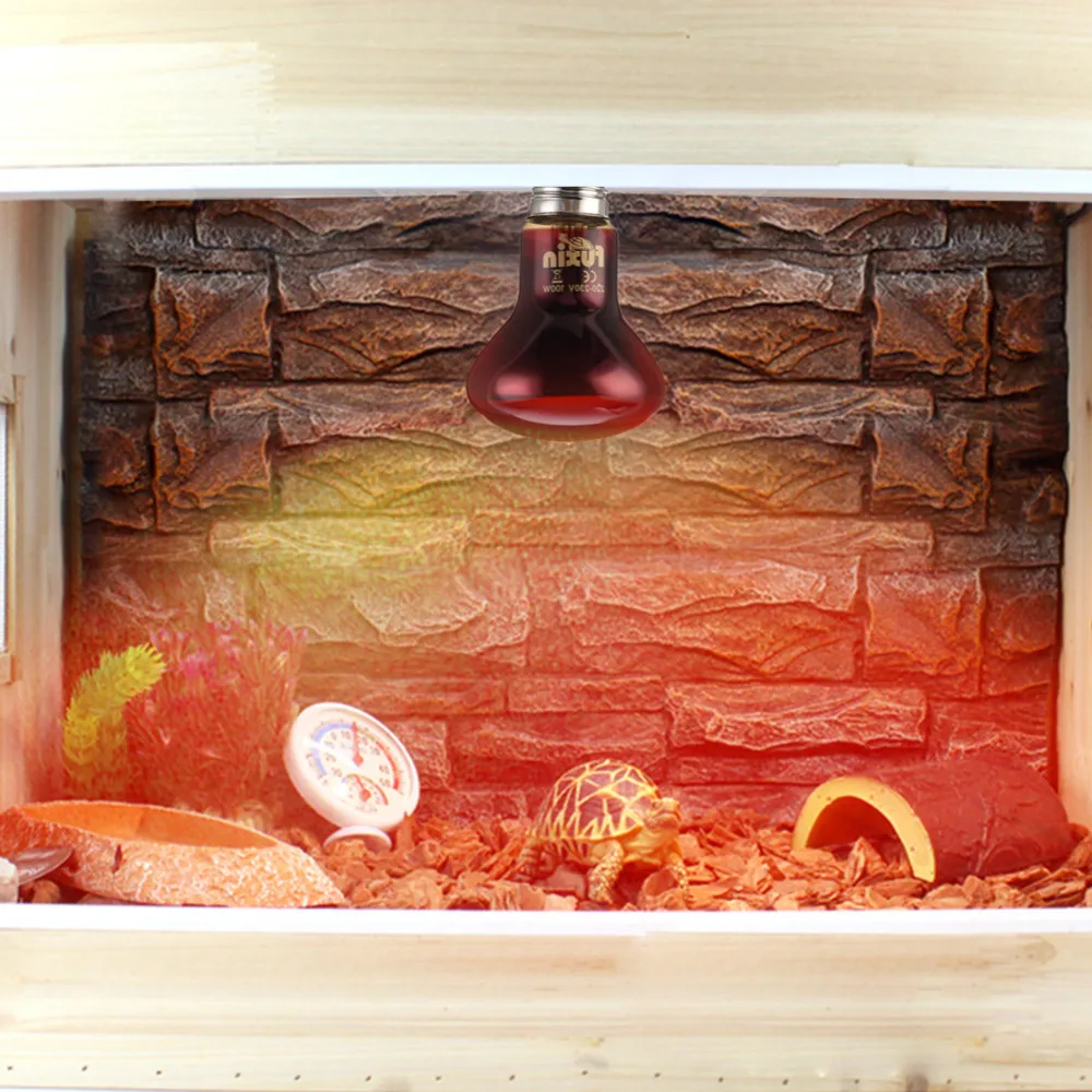 E27 Red Light Amphibian Bird Snake Reptile Night Heating Lamp Heating And Insulation For Lizards Turtles And Snakes