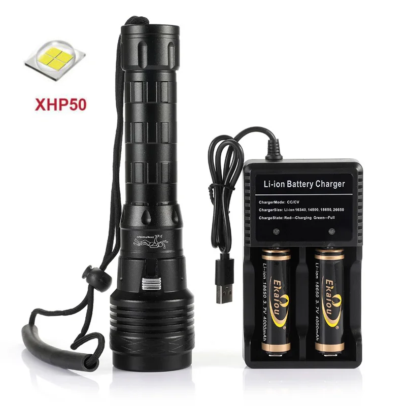 Новый светодиодный фонарик XHP50 ультраярфонарь для дайвинга высокой яркости из