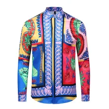 True reveler 3D портрет греческой мифологии Медузы рубашки для мужчин с длинным рукавом Мода Лоскутная змея banshee блузка вечерние Клубные Топы