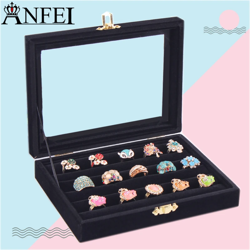 Small jewelry box casket for ornaments Wood Display Storage Box Case