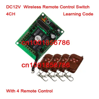

Free shipping 12V 4ch Momentary Toggle Latched RF Wireless Remote Control Switch System Receiver &4 Transmitter Learning Code