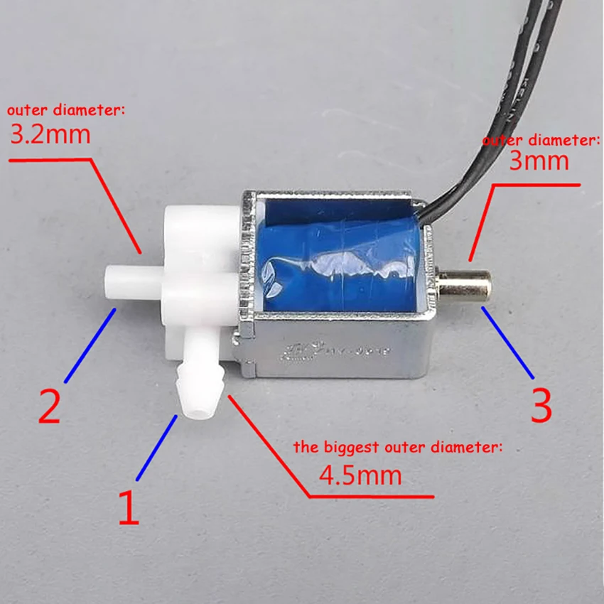 Двухпозиционный трехпозиционный Миниатюрный электромагнитный клапан с микро электронным управлением воздушный клапан выпускной газ вентиляционные клапаны DC 5 V-6 V