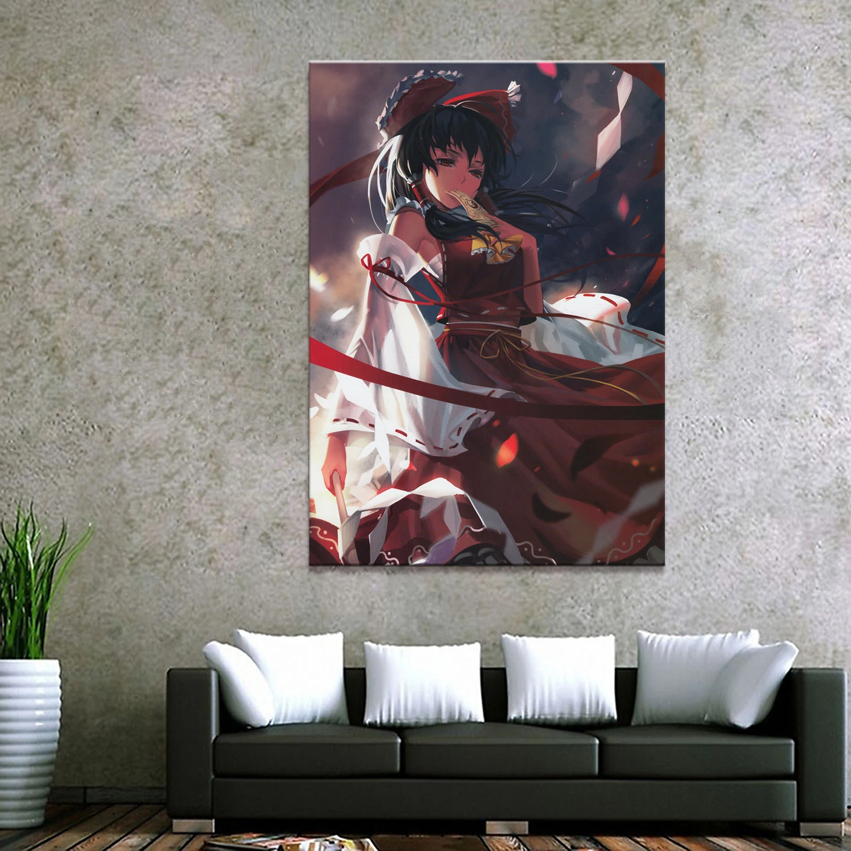 Домашний декор холст 1 штука милый сексуальный аниме проект Toho Hakurei Reimu постеры и