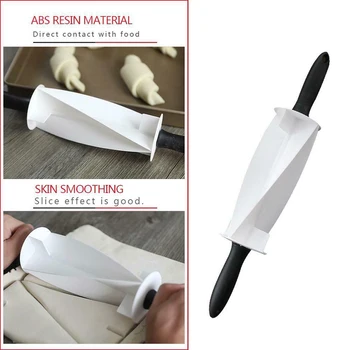 

Useful Plastic Rolling Pin Baking Pastry Rolling Cutter Croissant Multifunction Kitchen Tool