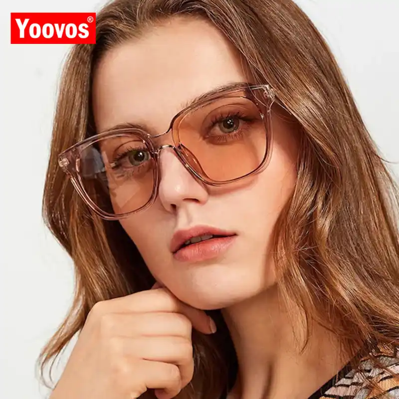 Yoovos 2021 Новые квадратные пластиковые солнцезащитные очки для женщин/мужчин