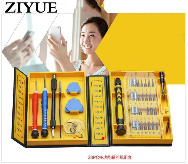 Best Price Free Shippng 38 A 1 Manual Screwdriver Set Feature Phone Computer Repair Disassemble Tool Set Screws