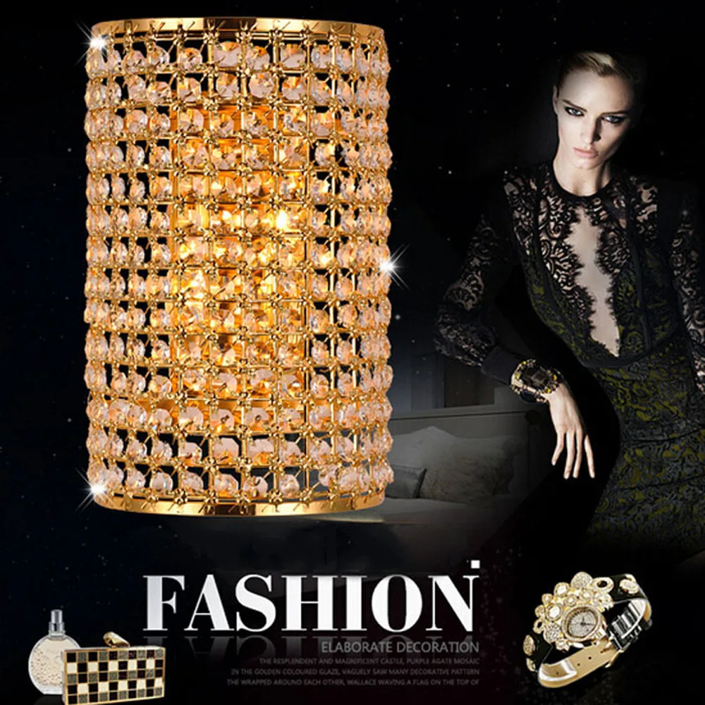 Wall lamps modern simple crystal LED wall lamp living room bedroom bedside aisle fashion creative European wall lamp Wall lamps modern simple crystal LED wall lamp living room bedroom bedside aisle fashion creative European wall lamp