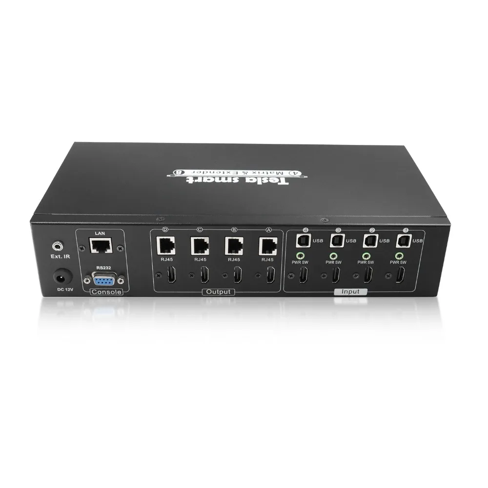 Тесла умный best 60 м 4 в 8 из HDMI Matrix 4x8 с 4 шт. HDMI KVM удлинитель 2 предмета уши стойки Поддержка 1U стойки