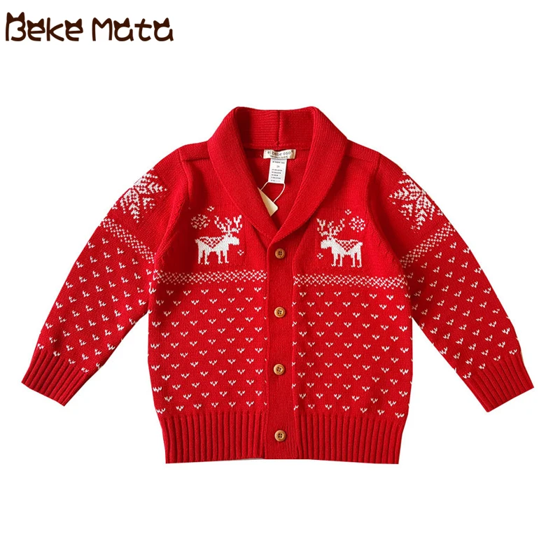 BEKE MATA/рождественские детские свитера зима 2018 KnittedToddler свитер для мальчиков с