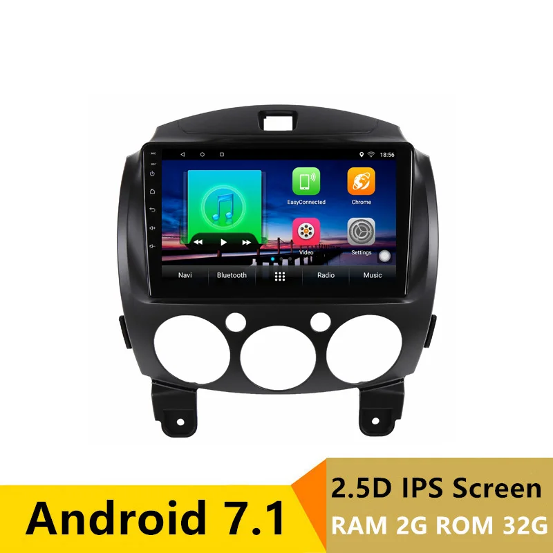9 &quot2 + 32 г 2.5D ips Android 7 1 DVD мультимедиа плеер gps для Mazda 2 2007 2008 2009 2010 2011 2012 радио стерео