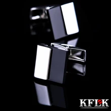 KFLK ювелирные изделия рубашки запонки для мужчин дизайнерские брендовые черные запонки бутонов шиг качество роскошные свадебные