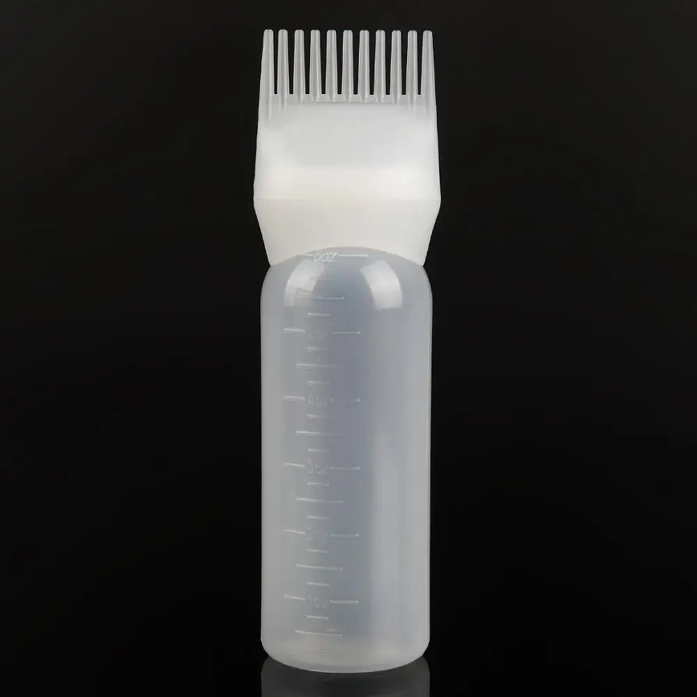 170 мл пластиковая краска для волос, бутылка для шампуня, аппликатор с градуированной щеткой, набор для дозирования, салонные окрашивающие волосы, инструменты для укладки - Цвет: clear