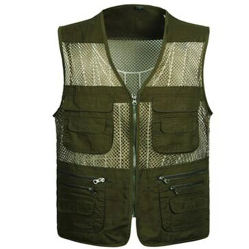 b Summer Cotton Military Tactical Mesh Vest Men Breathable Pockets Vest Shooting Waistcoat Sleeveless Jacket Army Coat Plus Size