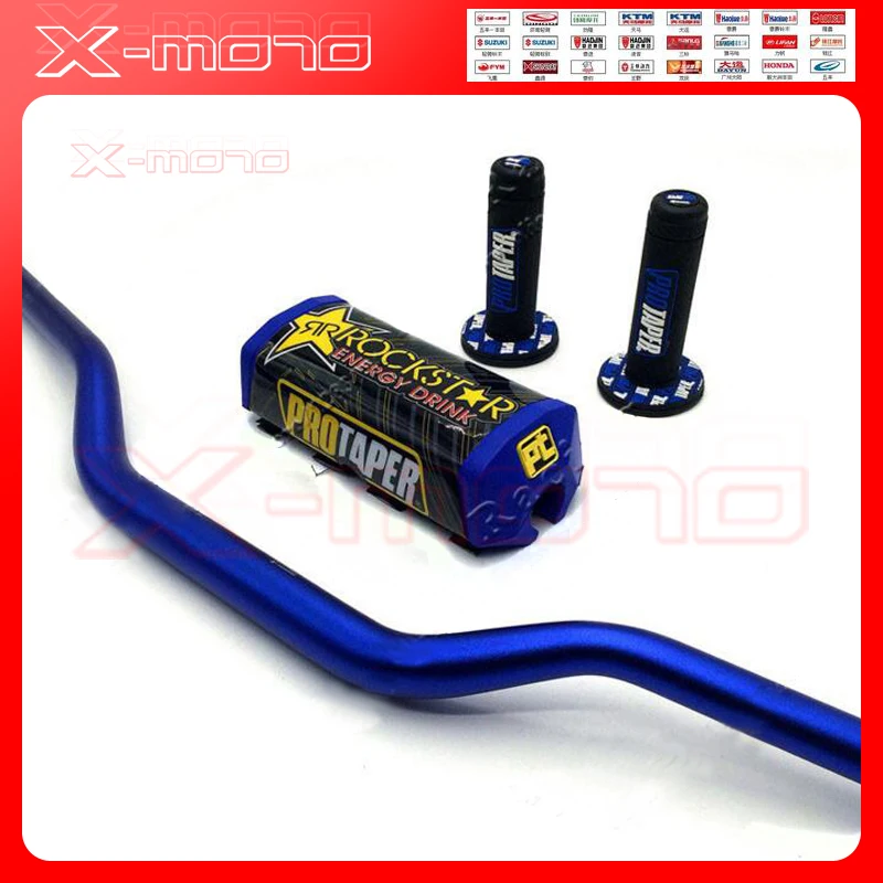 

Blue Motorcycle Motocross 1 1/8" 28mm Handlebars Fat Bar Handle Tubes For CRF YZF WRF RM KXF Pit Dirt Bike Off-road Enduro