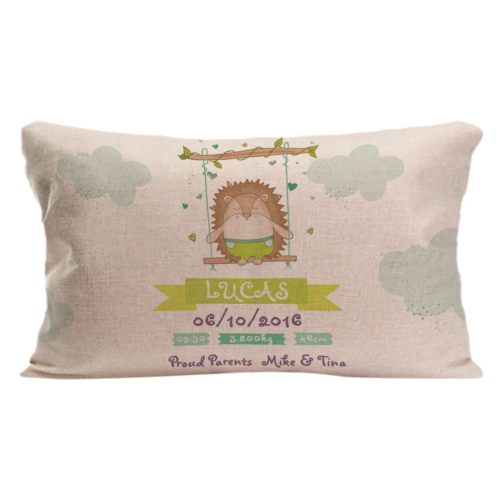 Заказной детский чехол для подушки с принтом «ЁЖ», декоративная наволочка для подушки, идеальный подарок на день рождения от Lvsure