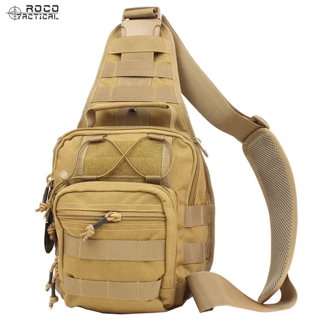 Rocotactical Tactical Crossbody Sling Bag Premium Edc Rocotactical Tactical Crossbody Sling Bag Premium Edc Pack 1000d Nylon For Hiking Camping Cp