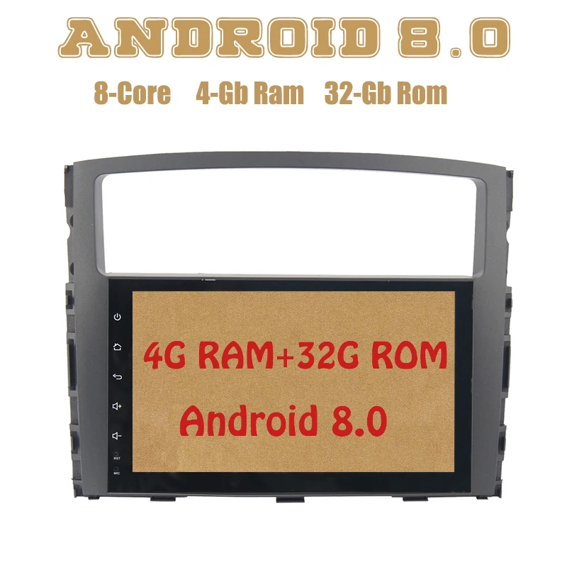 Sale Android 8.0 car radio gps for mitsubishi pajero V97 V93 with Octa core PX5 4G RAM 32G ROM wifi 4g usb Auto Stereo Multimed 0