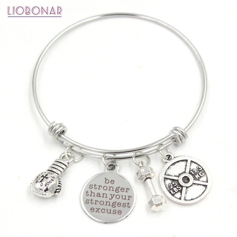 

10PCS Stainless Steel Bracelet Wire Bangle Jewelry Weight Loss Fighting Gloves Charm Bracelets Fitness Bracelets for Women Gifts