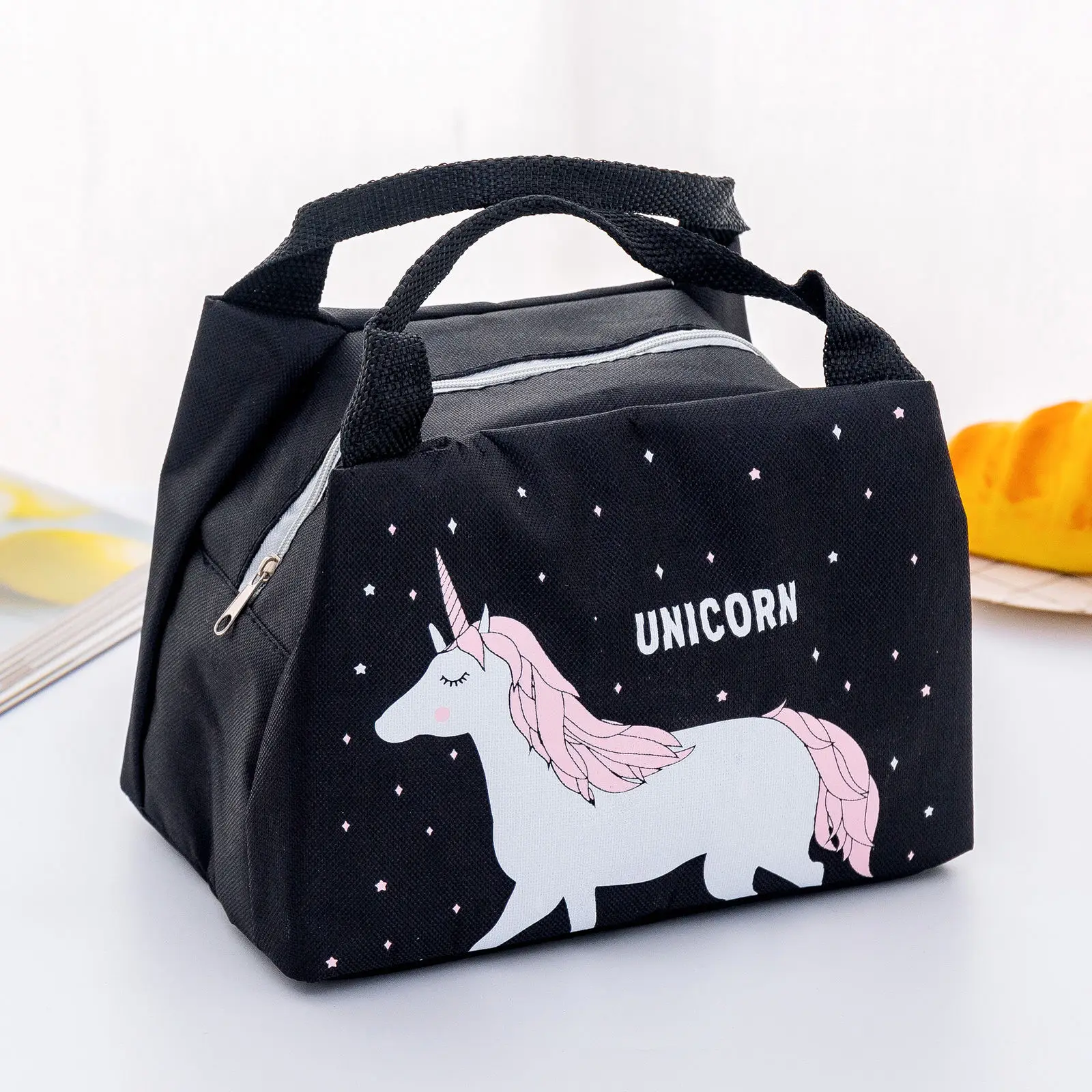 Hot Cute Women Ladies Girls Kids Portable Insulated Lunch Bag Box Picnic Tote Cooler Lunch Bags - Цвет: C