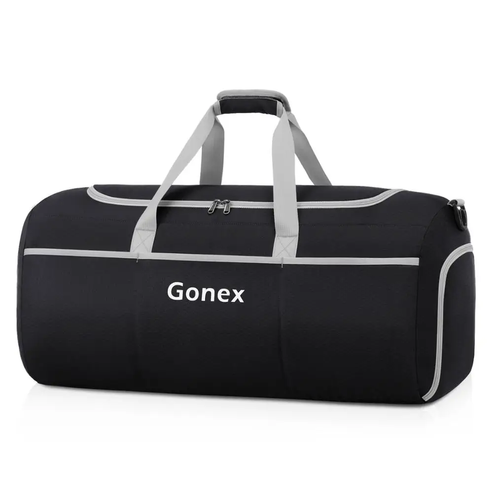 Gonex 90L дорожная сумка, посылка, легкая сумка для багажа, сумки для мужчин и женщин, для отдыха, спорта на открытом воздухе, для спортзала - Цвет: Black