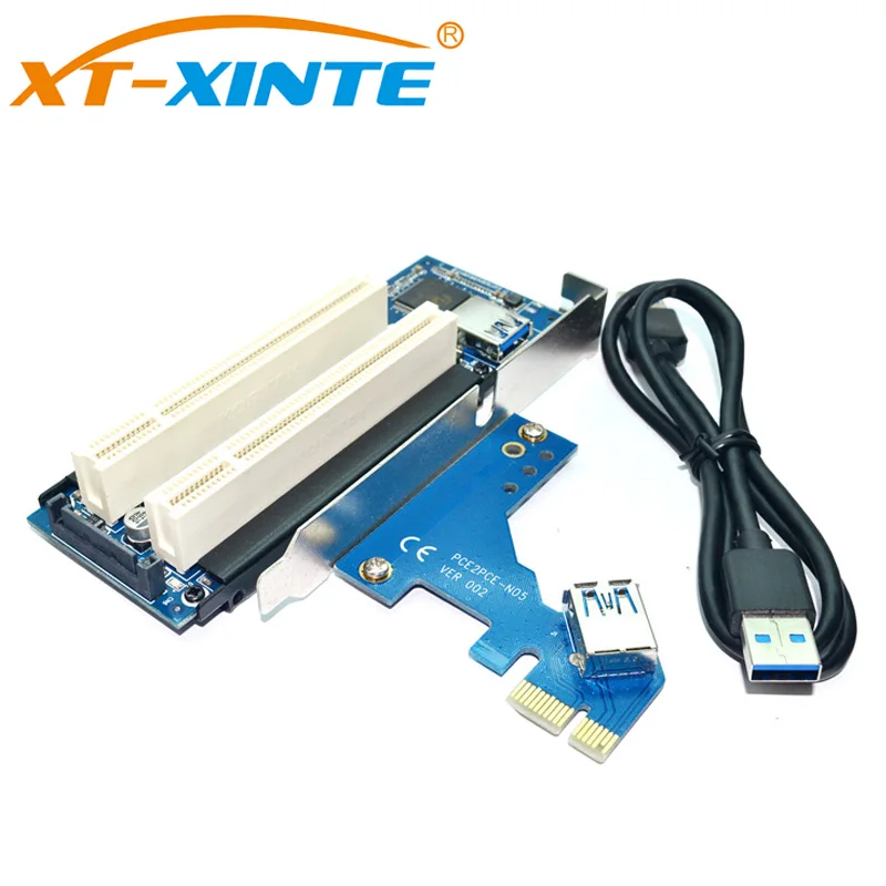 

Desktop PCI-Express PCI-e to PCI Adapter Card PCIe to Dual Pci Slot Expansion Card USB 3.0 Add on Cards Convertor