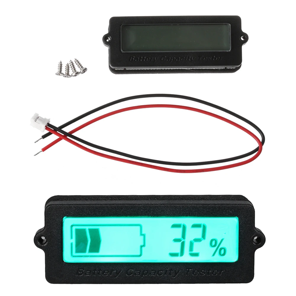 

Auto 12V-48V Lead-acid Lithium Blue LCD Voltmeter Meter Car Battery Capacity Analyzer Monitor Motorcycle Tester Indicator