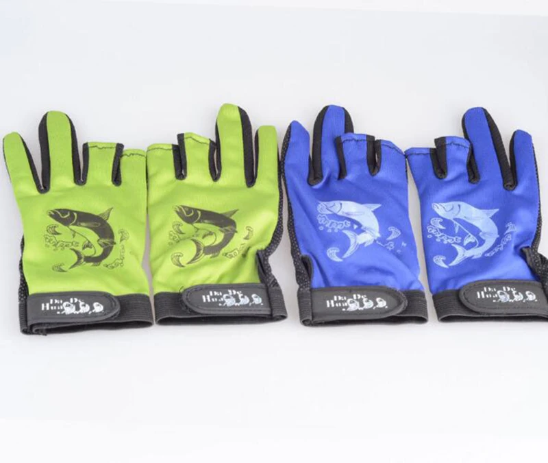 1 Pair Fishing Gloves Anti Slip Outdoor Sports Gloves Slip Resistant Cycling Half Finger Mitten