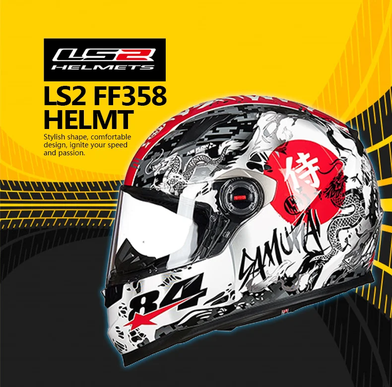 LS2 FF358 полный уход за кожей лица moto rcycle шлем оригинальная новая цветная мужчины женщины гоночный moto шлемы в moto rbike реальные LS2 шлемы